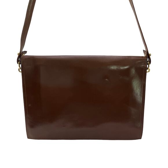 Vintage Yves Saint Laurent Brown Leather Shoulder Bag Model DE 3133 BR 1970-80s - Picture 4 of 16